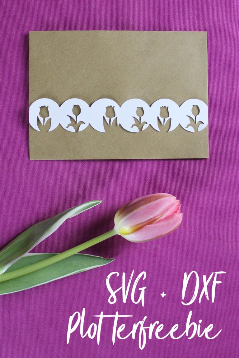 Tulpen Girlande Silhouette Plotterfreebie Svgdxf